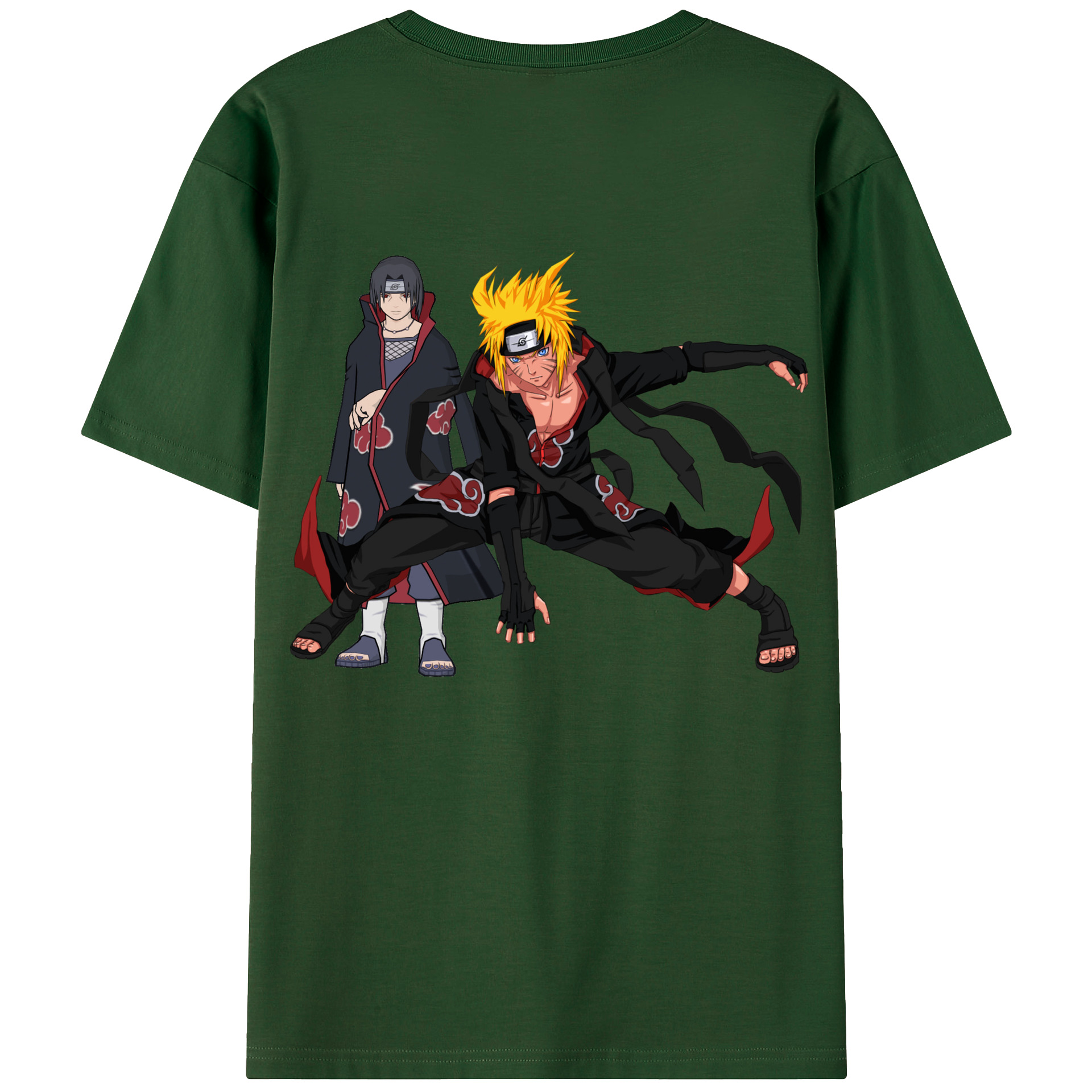 （画像用） NARUTO -ナルト- うずまき ナルト Uzumaki Naruto 綿100％半袖Tシャツ（背面プリント）